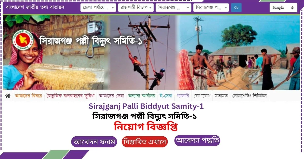 Sirajganj Palli Bidyut Samity-1 Job Circular